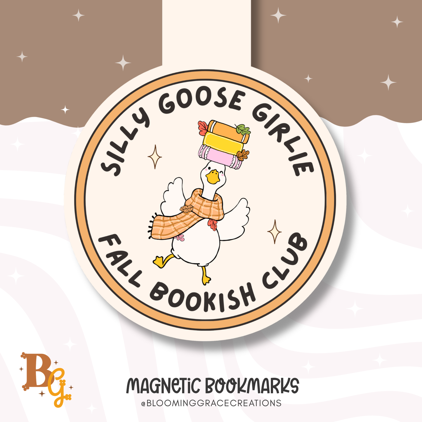 Silly Goose Girlie Fall Bookish Magnetic Bookmark