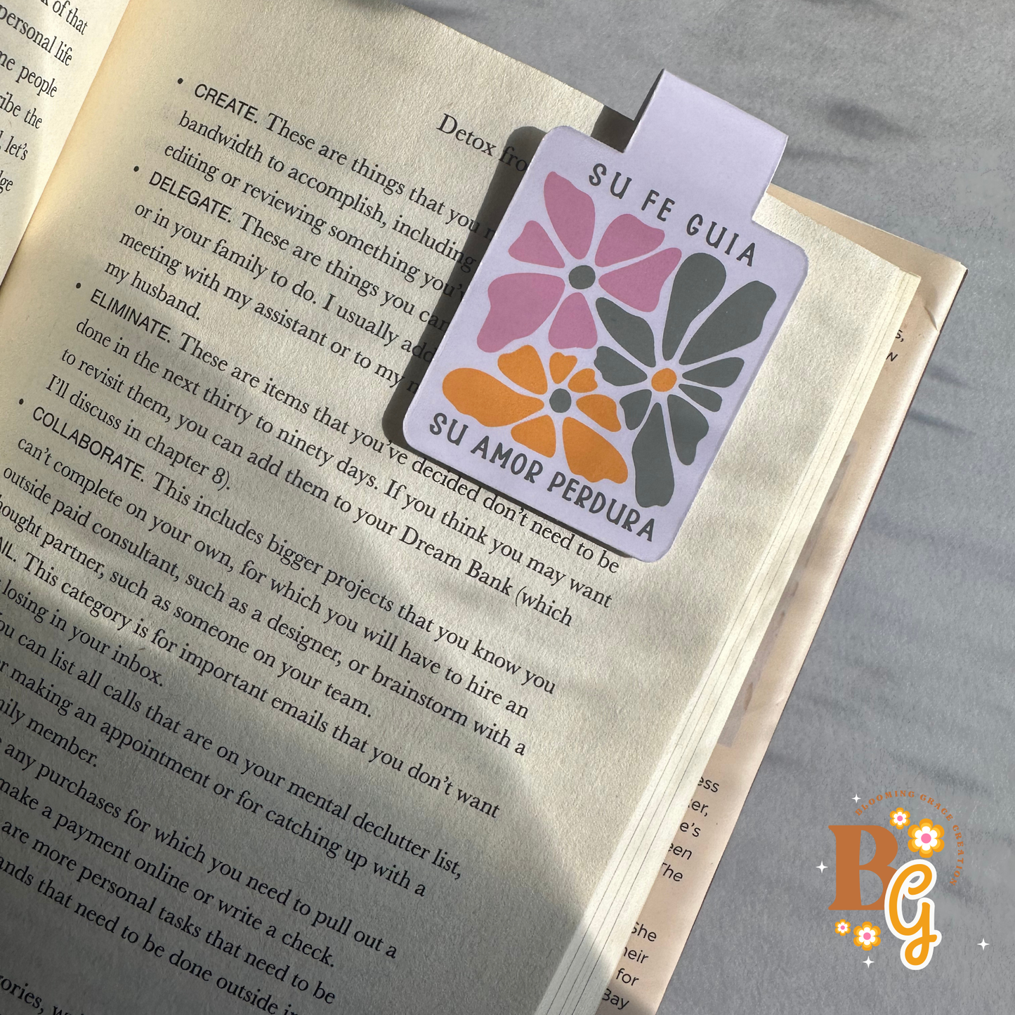 Her Faith Leads Magnetic Bookmark – Christian Gift for Moms (English & Spanish Options)