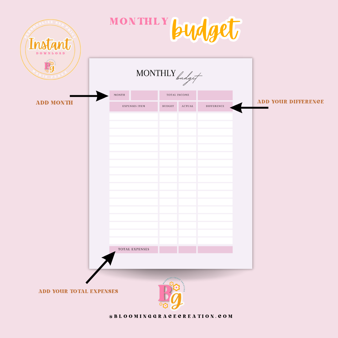 10 digital Budget planner