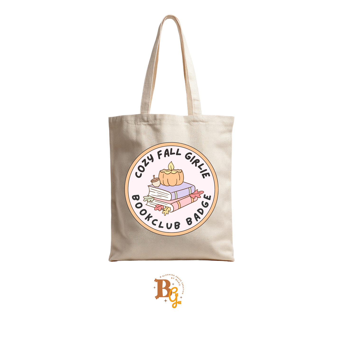 Bookish Pumpkin Spice Latte Club Canvas Tote Bag