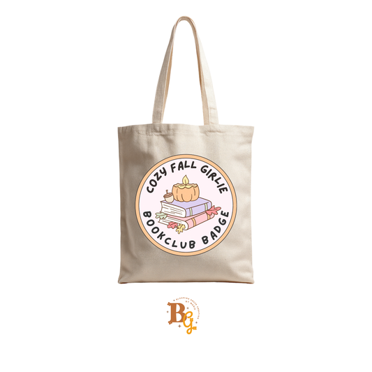Bookish Pumpkin Spice Latte Club Canvas Tote Bag