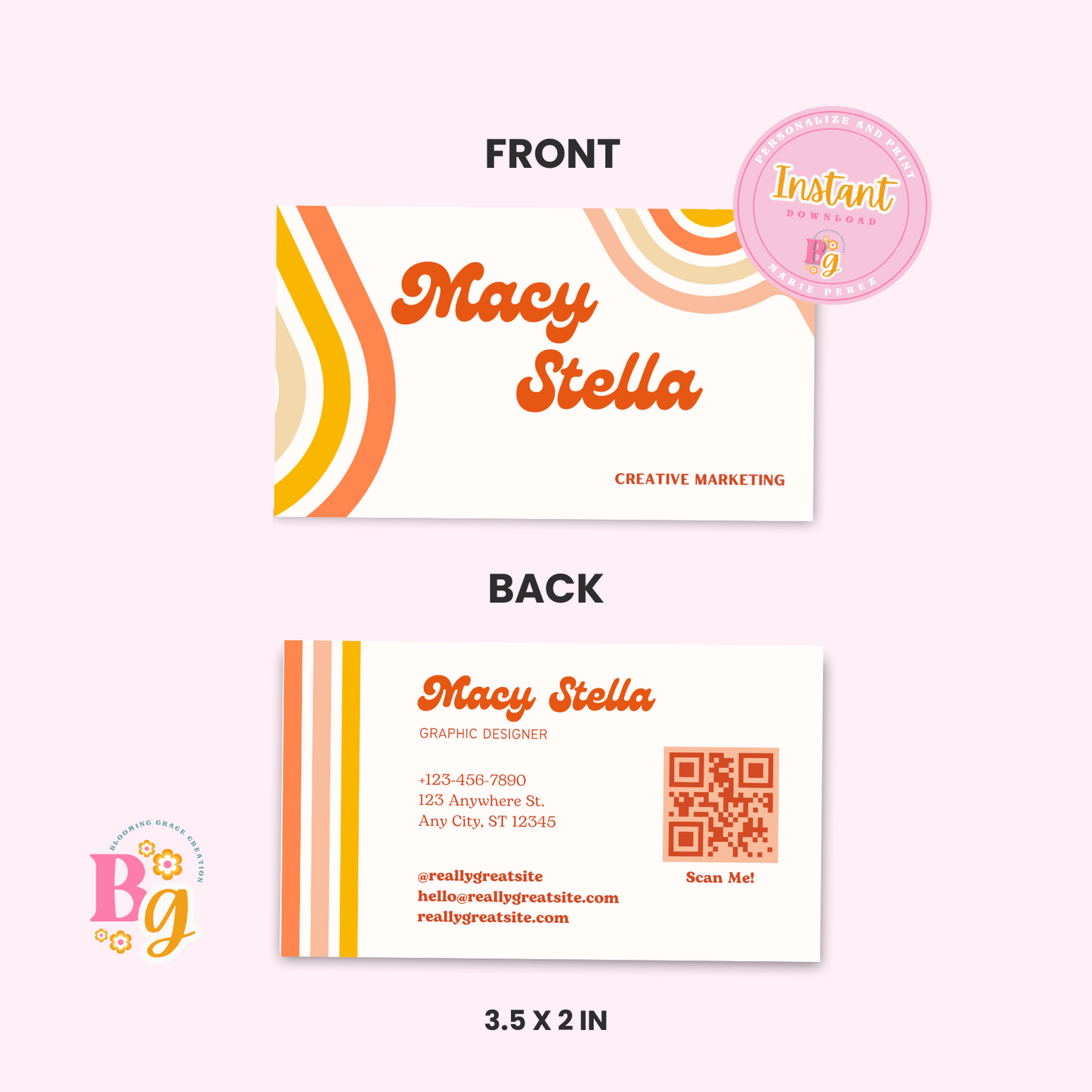 DIY business card template