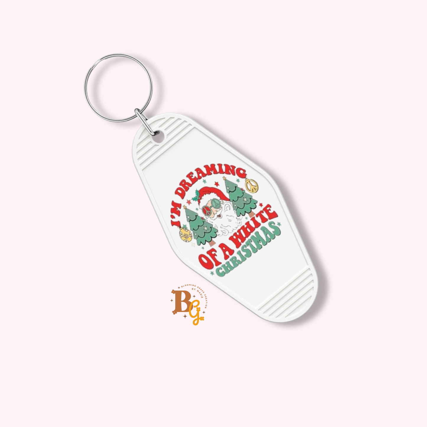 I’m Dreaming of a White Christmas Keychain – Retro Motel Holiday Gift
