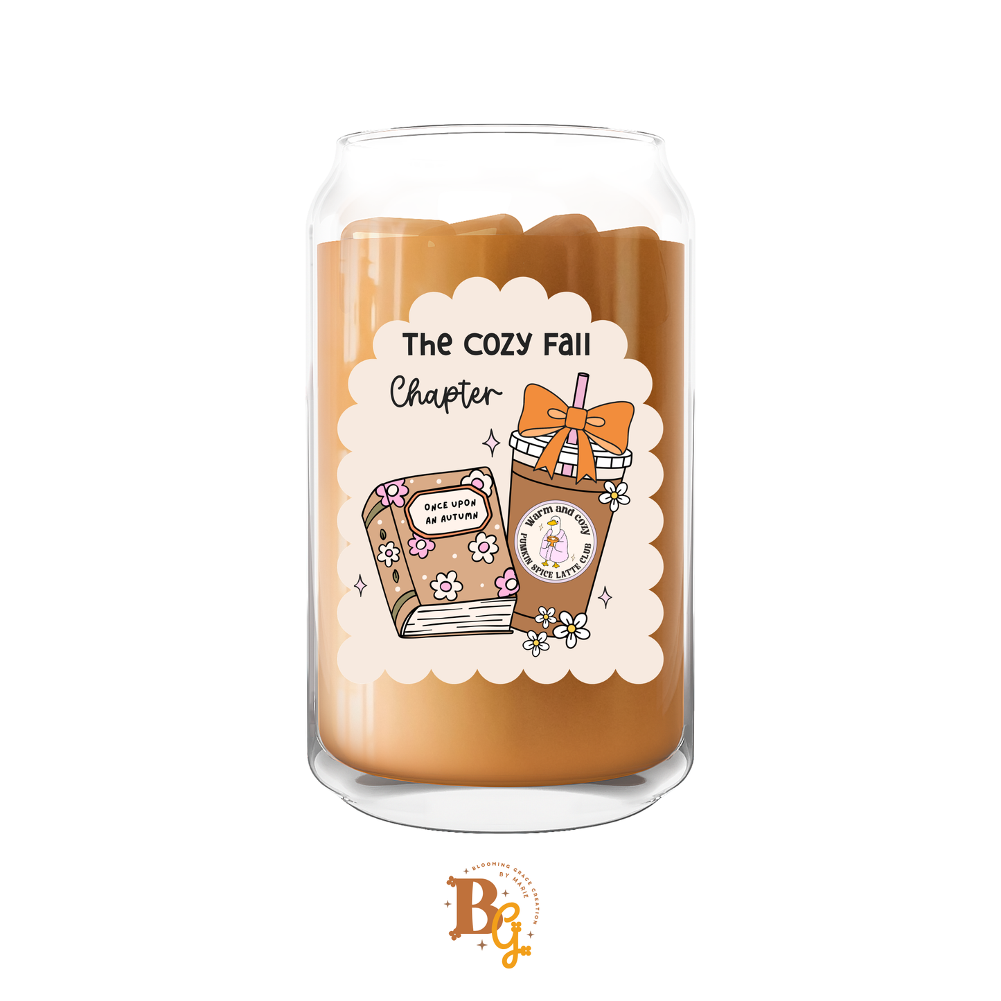 The Cozy Fall Chapter 16 oz Libby Glass Cup